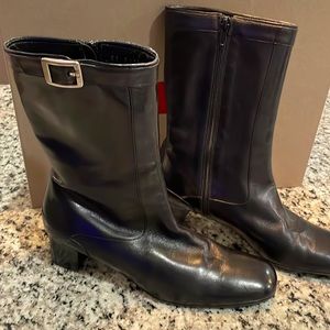 Cole Haan Ana Short Boot in original box. Black Nappa leather. Size 9.5 B.